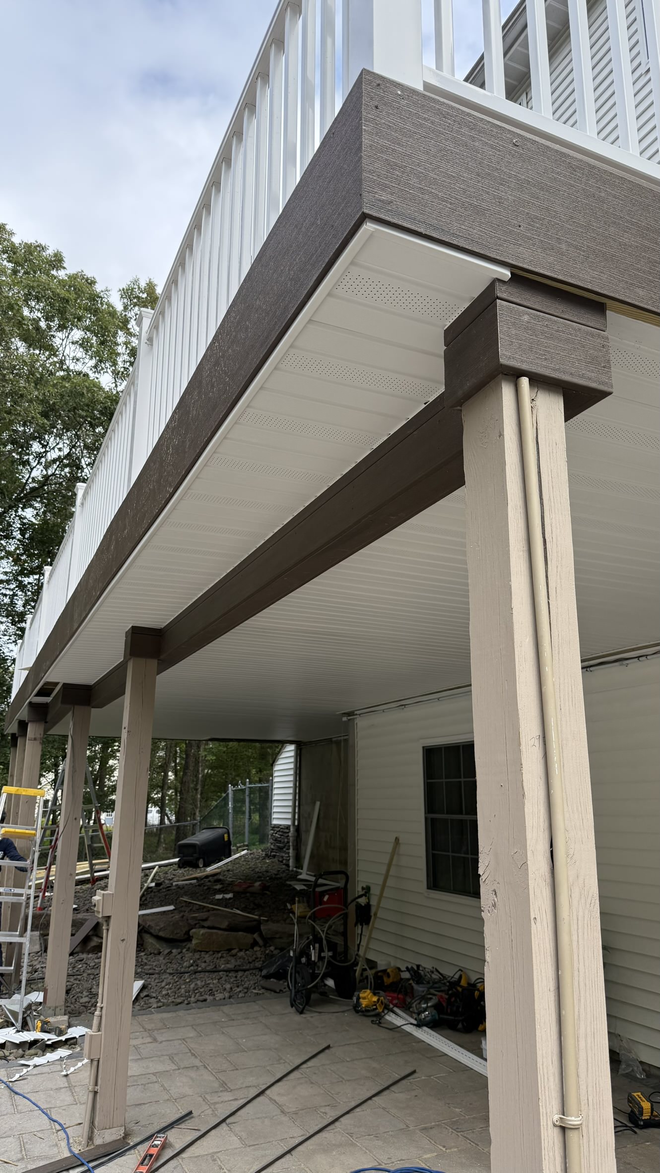Deck in Bear creek — composite deck 12x40 deck and composite rails