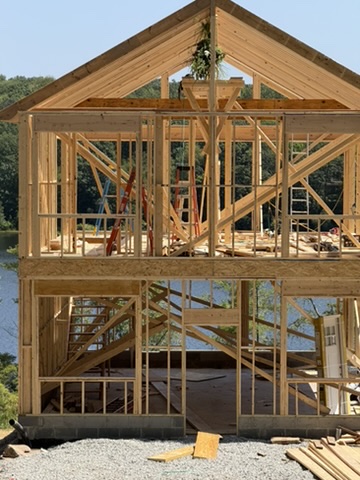 Two-car garage 24×24 — framing & roof