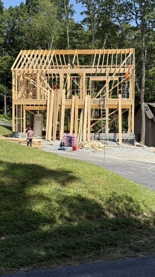 Two-car garage 24×24 — framing & roof