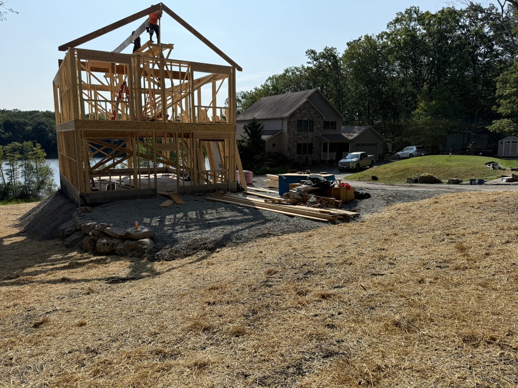 Two-car garage 24×24 — framing & roof