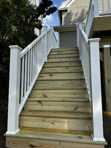 Deck in Scranton — wooden deck and composite rails
